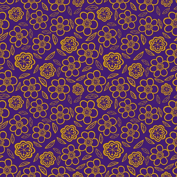 Textura sem costura floral . — Vetor de Stock