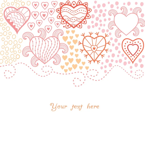 Pattern with hearts — Stock Vector