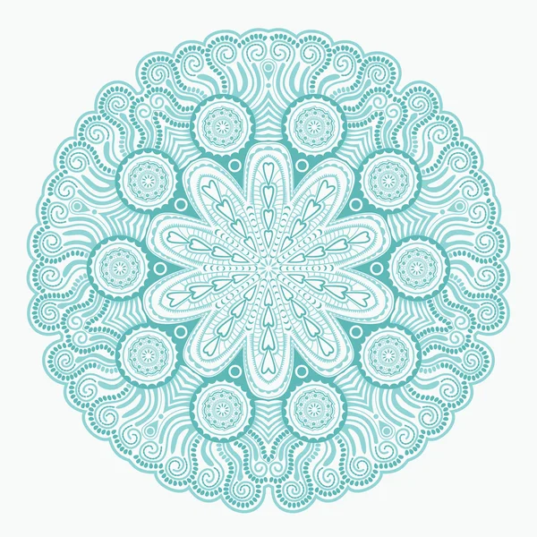 Indisches Ornament, kaleidoskopisches Blumenmuster — Stockvektor