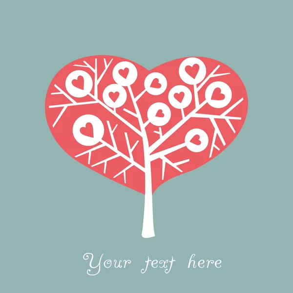 Heart shape tree — Stock Vector