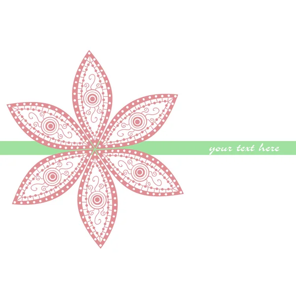 Adorno, flor caleidoscópica . — Vector de stock