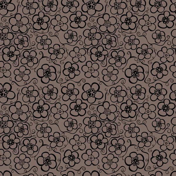 Textura sem costura com flores, padrão floral . — Vetor de Stock