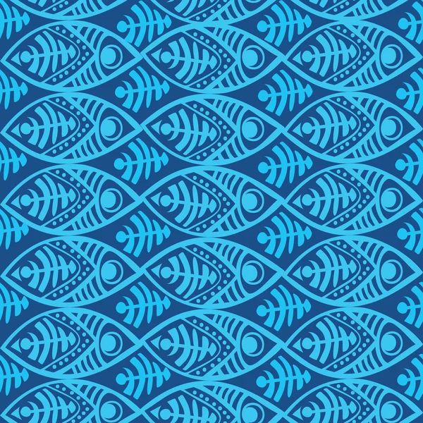 Seamless pattern of fish. — Stock Vector