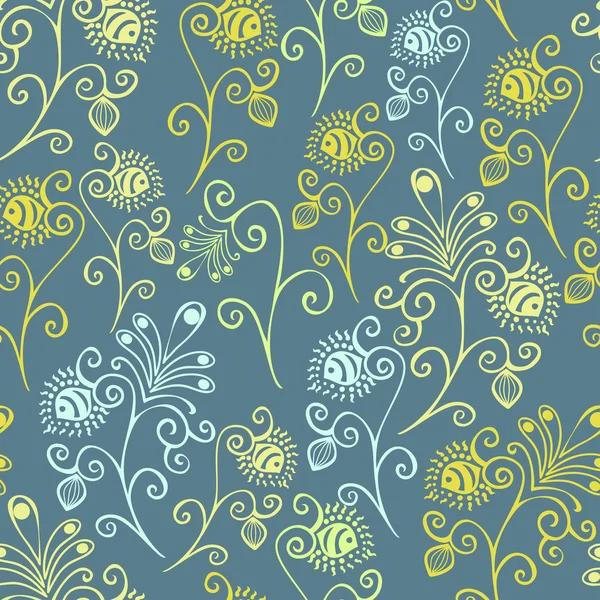 Motif floral sans couture. — Image vectorielle