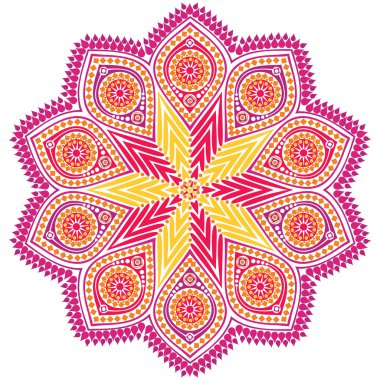 Dekoratif yuvarlak dantel çiçek