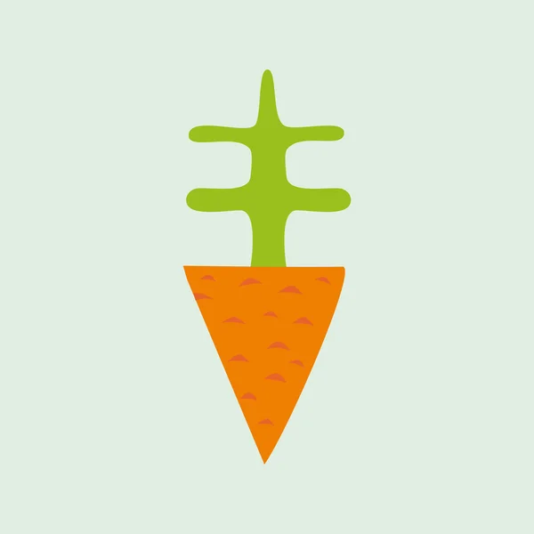 Illustration of cartoon carrot — Stock Vector