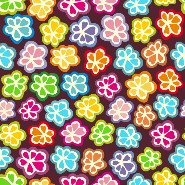 Texture sans couture avec des fleurs, motif floral . — Image vectorielle