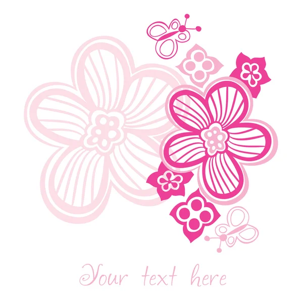 Tarjeta de flores — Vector de stock