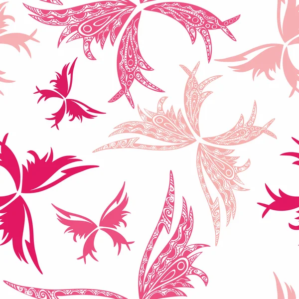 Romantique motif papillon sans couture — Image vectorielle