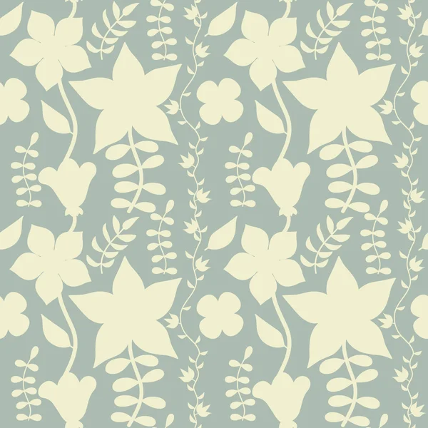 Textura floral adornada sin costuras — Vector de stock