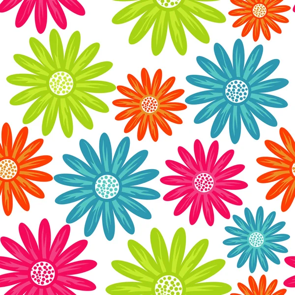 Bright floral seamless texture — Stock Vector