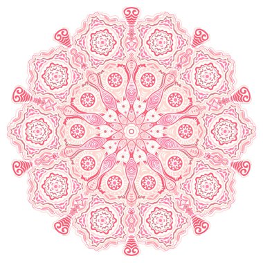 Dekoratif yuvarlak dantel pembe