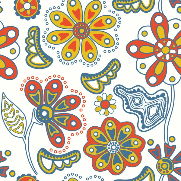 Motif floral sans couture — Image vectorielle