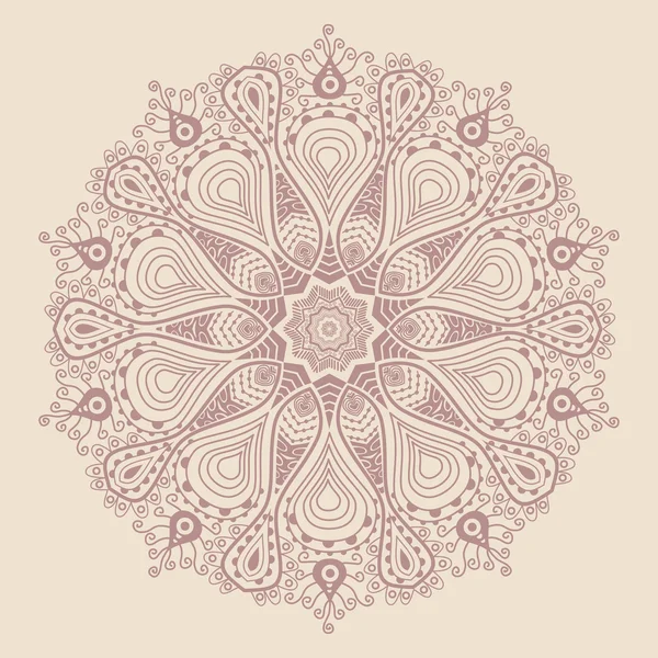 Encaje redondo ornamental — Vector de stock