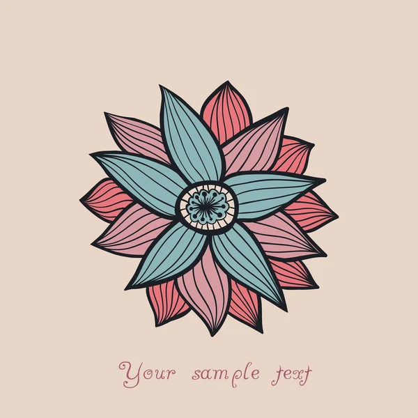 Fleur ornée — Image vectorielle