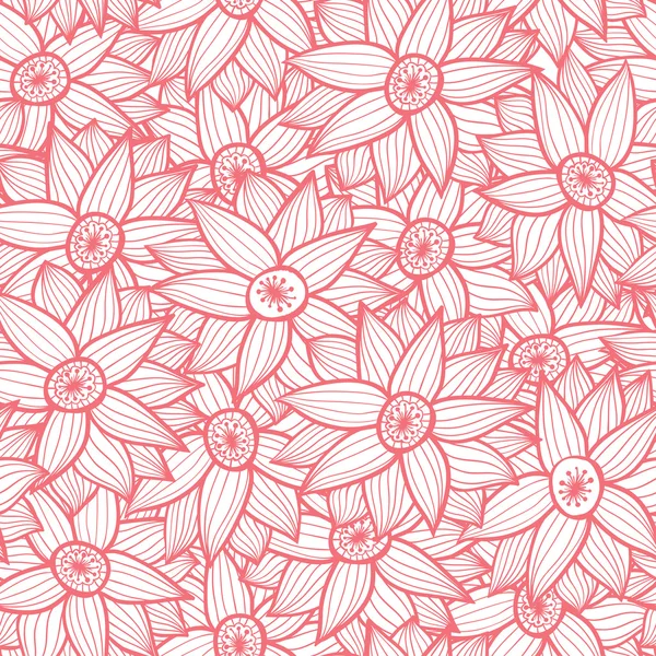 Texture sans couture avec fleurs — Image vectorielle