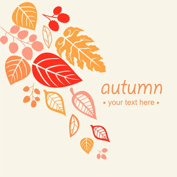 Autumn leafs background. — Stock Vector