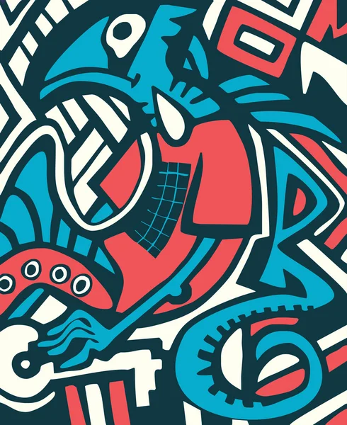 Esquisse de graffiti avec dragon — Image vectorielle