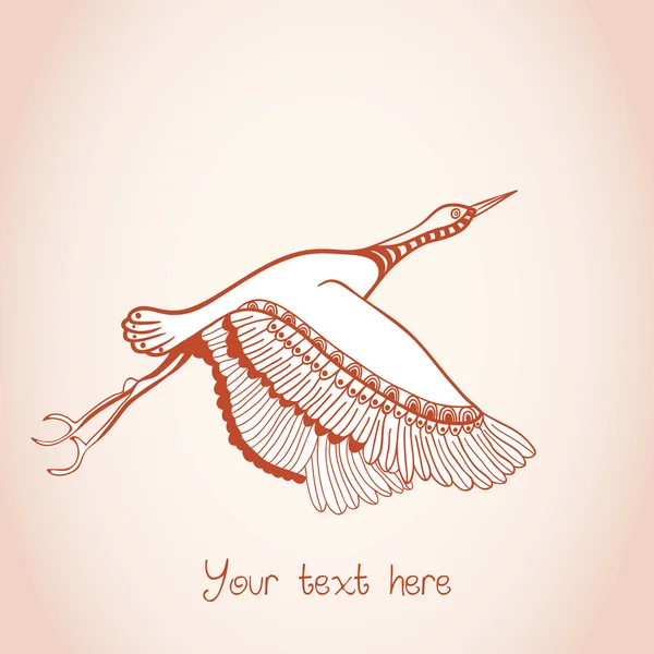 Illustrazione di uccello volante — Vettoriale Stock