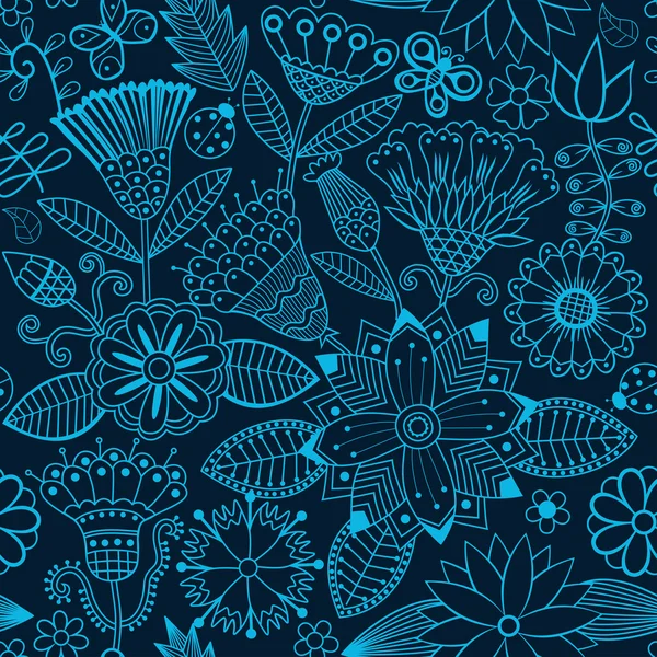 Motif floral sans couture — Image vectorielle