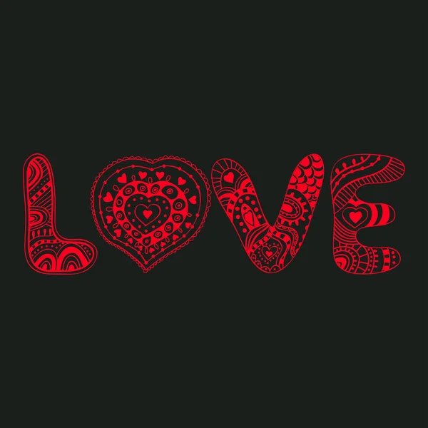 La palabra "AMOR ". — Vector de stock