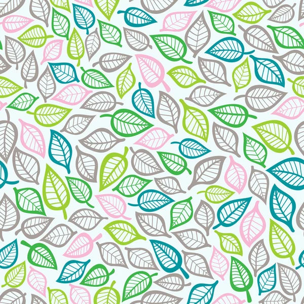 Pattern with leaf — Stock Vector