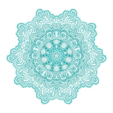 Ornamental round lace pattern clipart