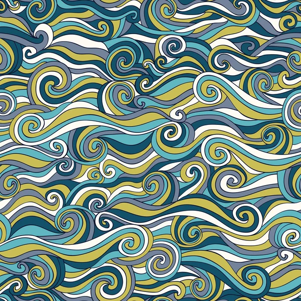 Fondo de ondas inconsútil colorido — Vector de stock