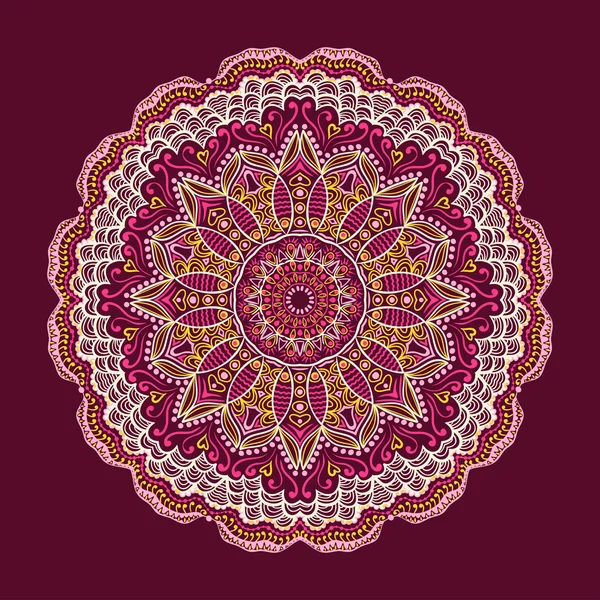 Patrón de encaje redondo ornamental — Archivo Imágenes Vectoriales
