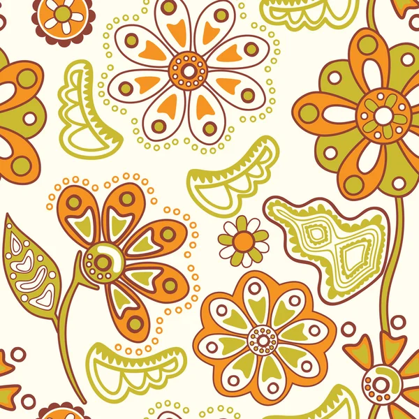 Padrão sem costura floral, textura interminável com flores . — Vetor de Stock