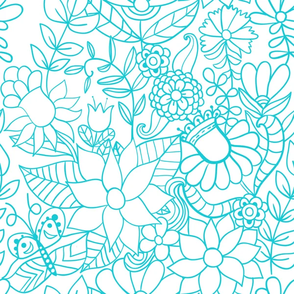 Motif floral sans couture — Image vectorielle