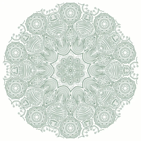 Motif de dentelle ronde ornementale — Image vectorielle