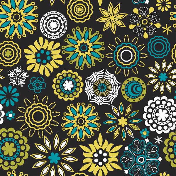 Motif floral sans couture — Image vectorielle