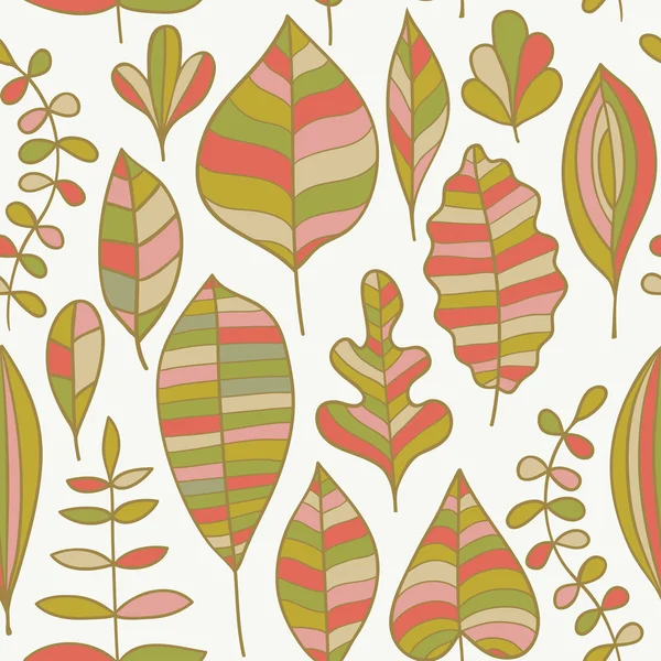 Autumn seamless pattern with leaf — Stock Vector