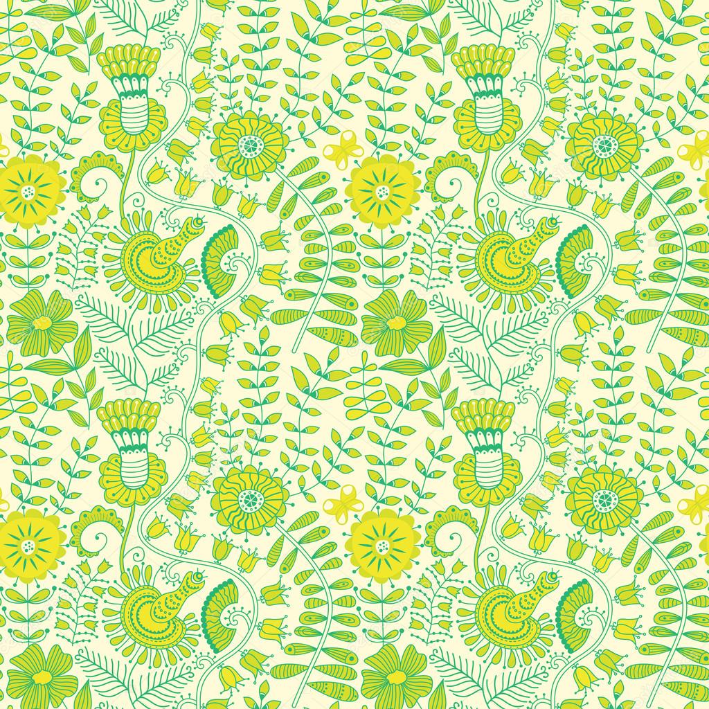 シームレスな花柄の花を持つ無限のテクスチャ ストックベクター C Markovka