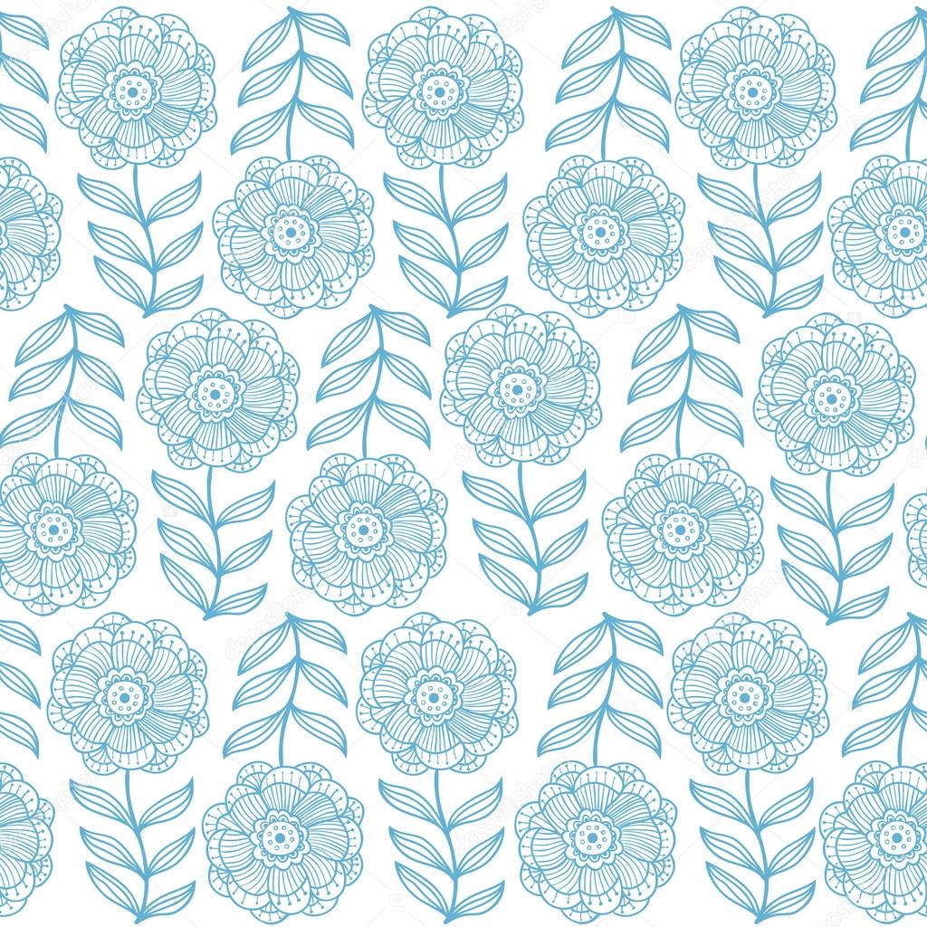 Floral seamless pattern, endless texture with flowers