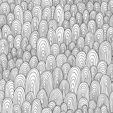 Dikişsiz çizilmiş soyut desen