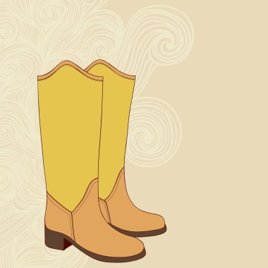 yağmur botları bir çift. önyükleme illüstrasyon.