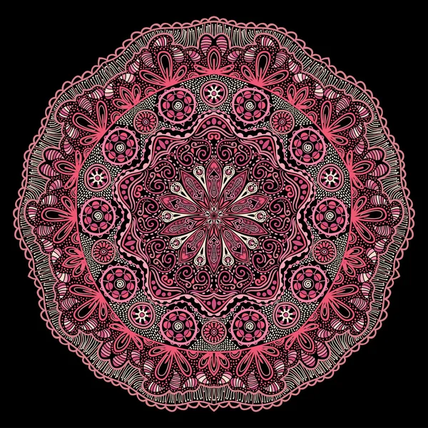 Motif de dentelle ronde ornementale — Image vectorielle