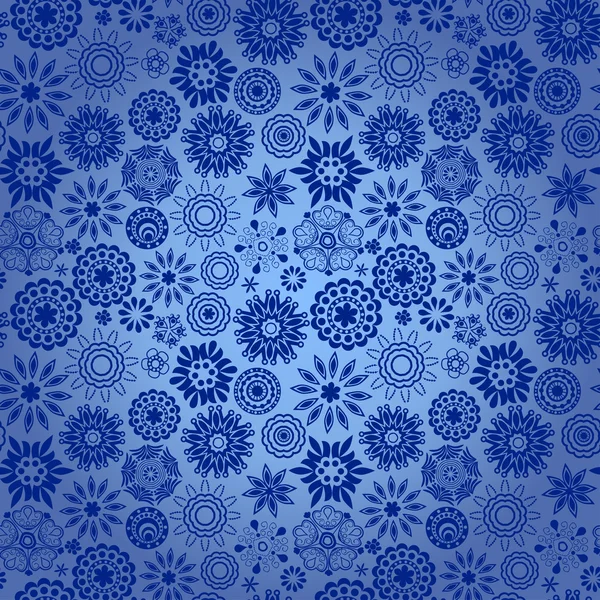Texture sans couture ornée, motif sans fin avec flocons de neige — Image vectorielle