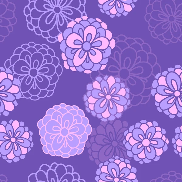 Textura sem costura com flores — Vetor de Stock