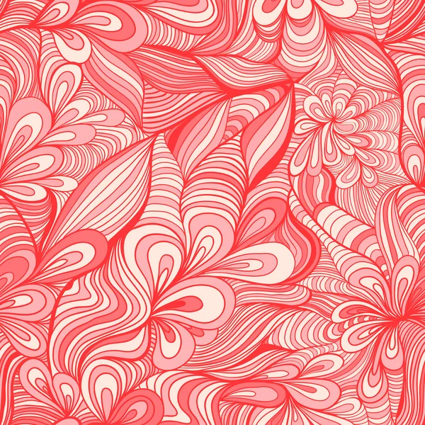 Patrón dibujado a mano abstracto inconsútil colorido, fondo de ondas — Vector de stock