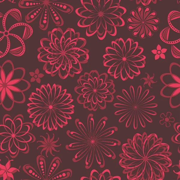用鲜花的无缝纹理 — 图库矢量图片