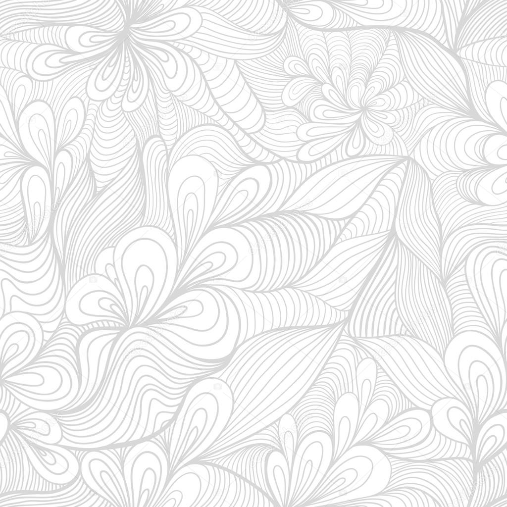 Seamless abstract hand-drawn pattern, waves