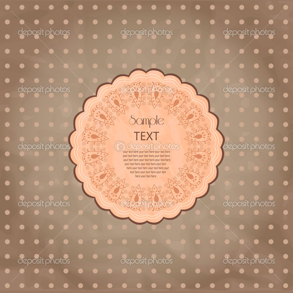 Scrapbookestilo de fondo retro o tarjeta de felicitación con papel manchado, etiqueta vector