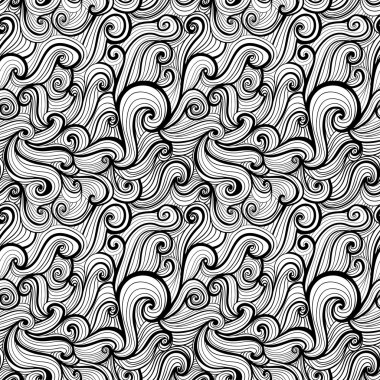 kesintisiz dalga çizilmiş desen