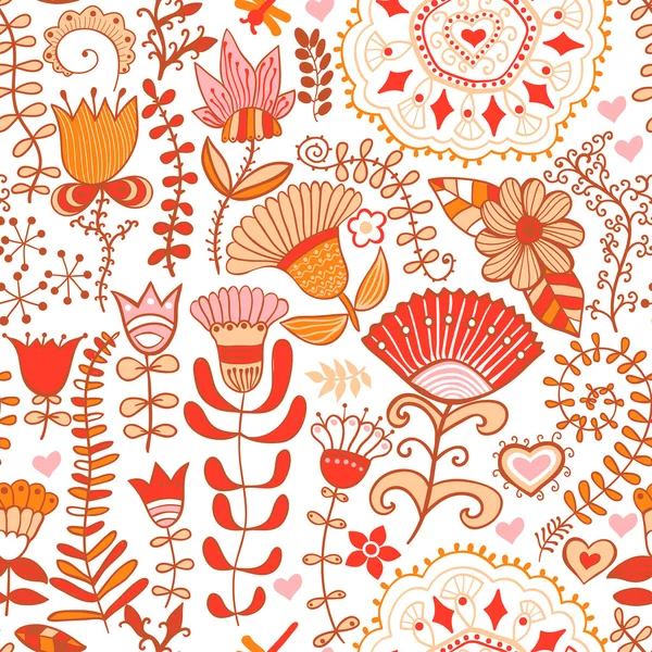 Endless floral pattern — Stock Vector