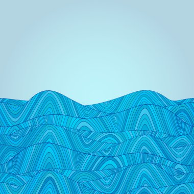 soyut bir davetiye. kart için dalga tasarım şablonu