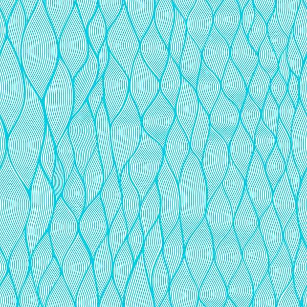 Patrón de onda sin costura dibujado a mano — Archivo Imágenes Vectoriales