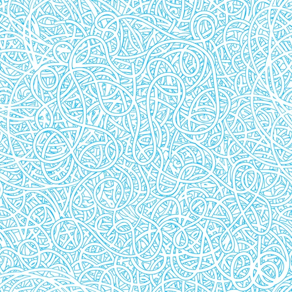 Seamless waves hand-drawn pattern — Stock Vector